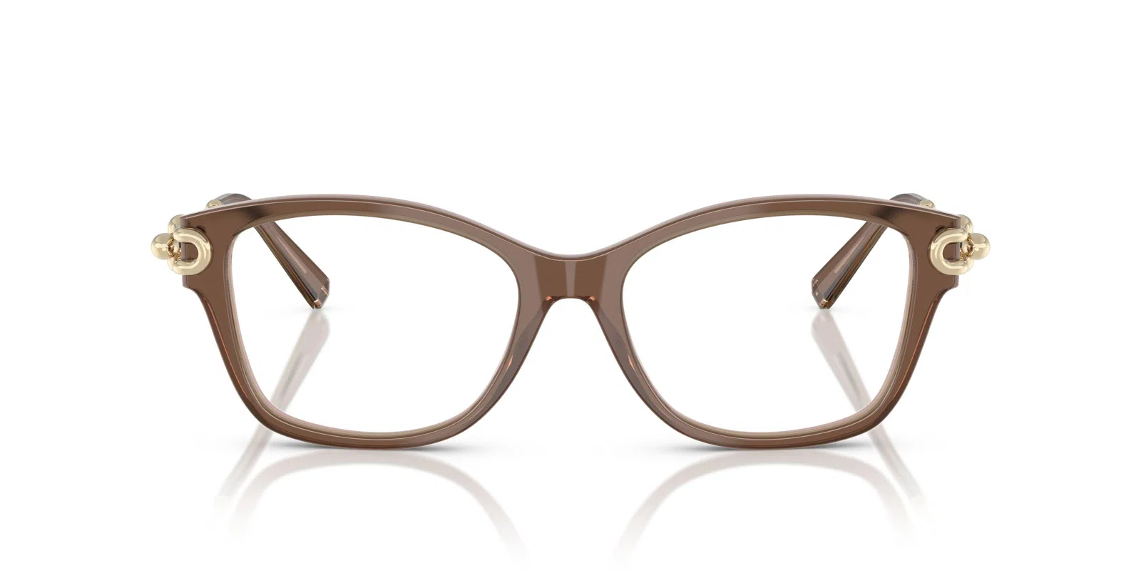 Tiffany 2266 Eyeglasses - Brown Transparent On Pink - view 5